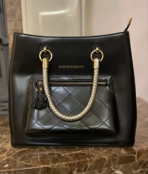 Чорга , шкіряна жіноча сумка від бренду  Carlo Pazolini