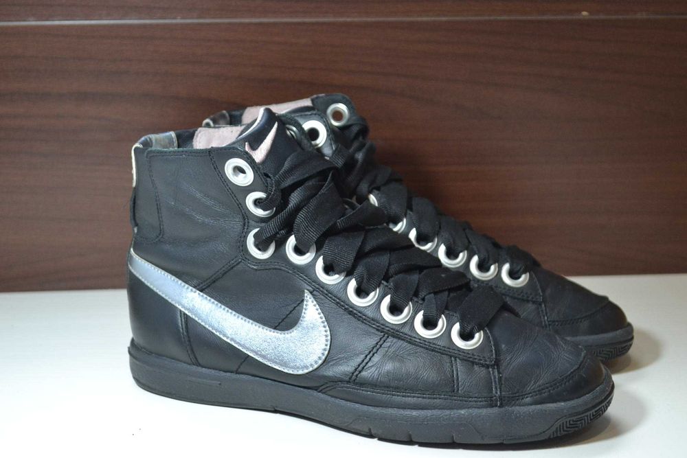 nike blazer 37.5р кожаные кроссовки хайтопы. винтаж
