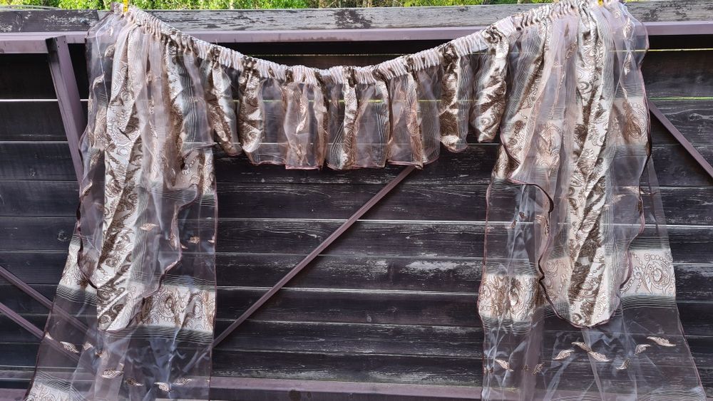 Tylko po 33 zl! 3 piękne fantazyjne firanki 6 x 2.6 m