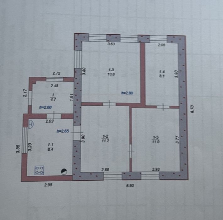 Продам 4х кімнатний будинок з гаражем/ Довгинцево