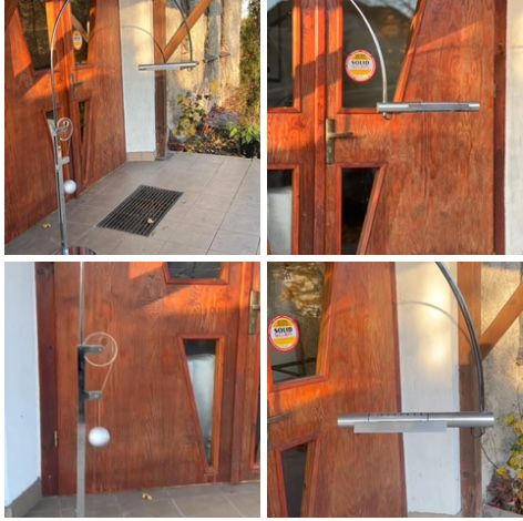 Lampa łukowa podłogowa Helo Mobil,  R i R Baltensweiler. Mid century