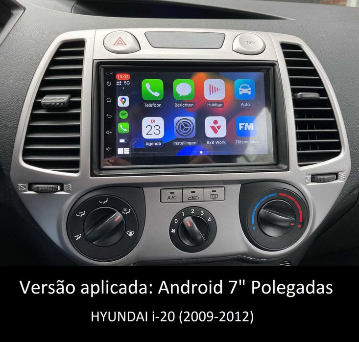 (NOVO) Rádio 2DIN • HYUNDAI i-20 • (2009 a 2018) • Android i20 4+64GB