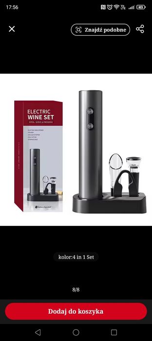 Elektryczny zestaw do wina.