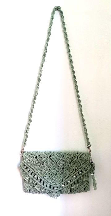 Bolsa em macramê