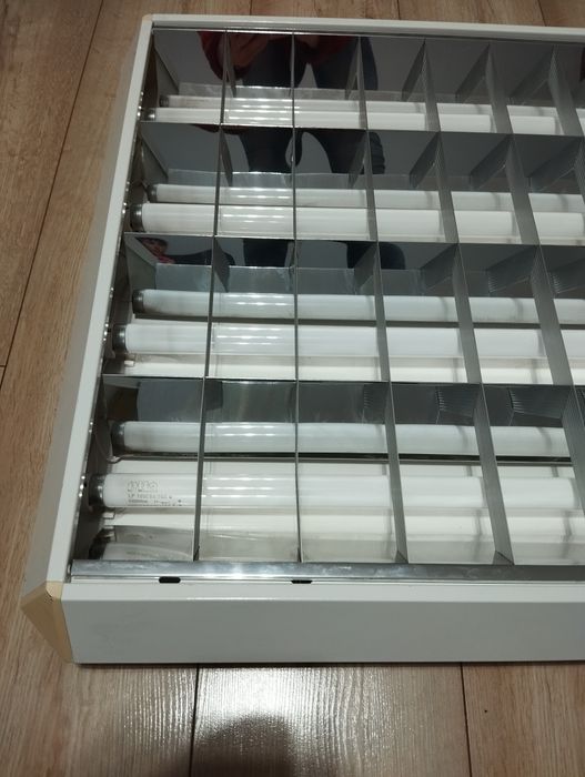 Lampa, Oświetlenie Oprawa Rastrowa Podtynkowa 60/60 + 4x świetlówka