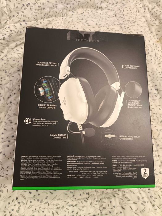 Słuchawki gamingowe Razer BlackShark V2 X BIAŁE - Xbox PC iOS Nintendo