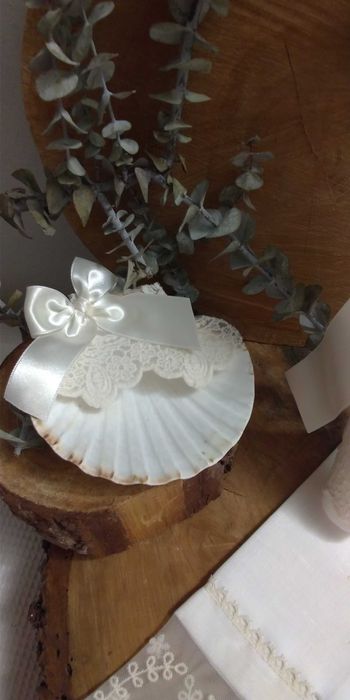 Batizado - conjunto de caixa grande, toalha e concha