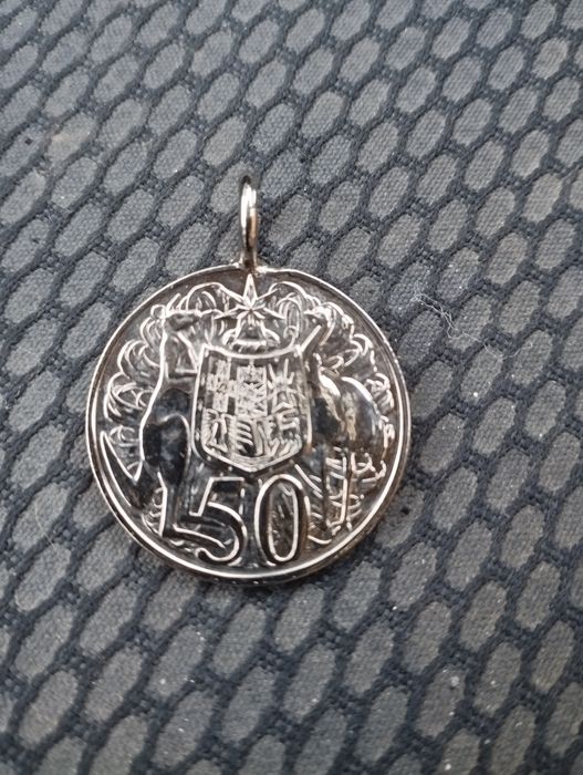 Moeda pendente prata 800