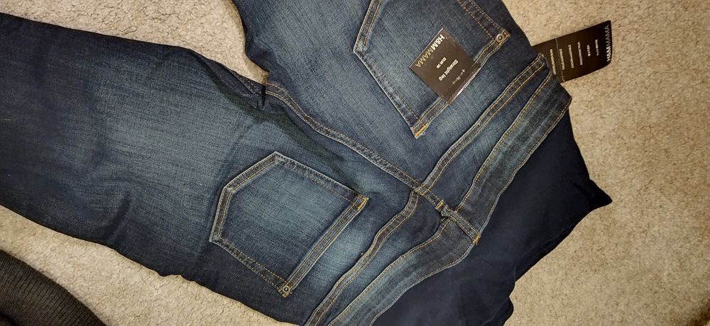 Spodnie ciążowe jeansy H&M 36 nowe+ gratis