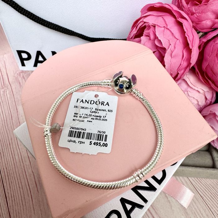Браслет Пандора оригінальний Ліло і Стіч Pandora новий срібло 925