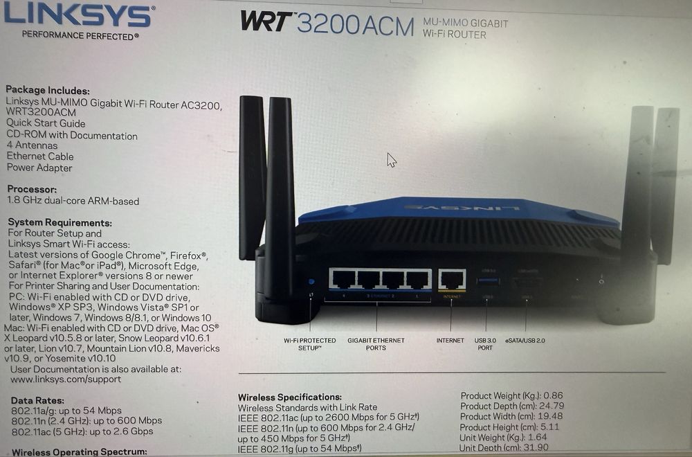 Linksys WRT3200ACM access point router stan idealny