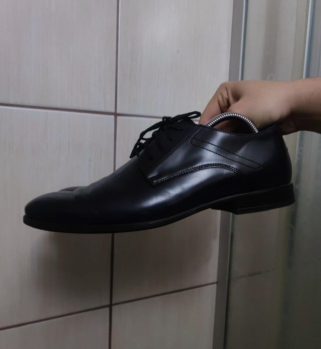 buty męskie Ryłko 41 unisex eleganckie niebieskie czarne wiązane comfo