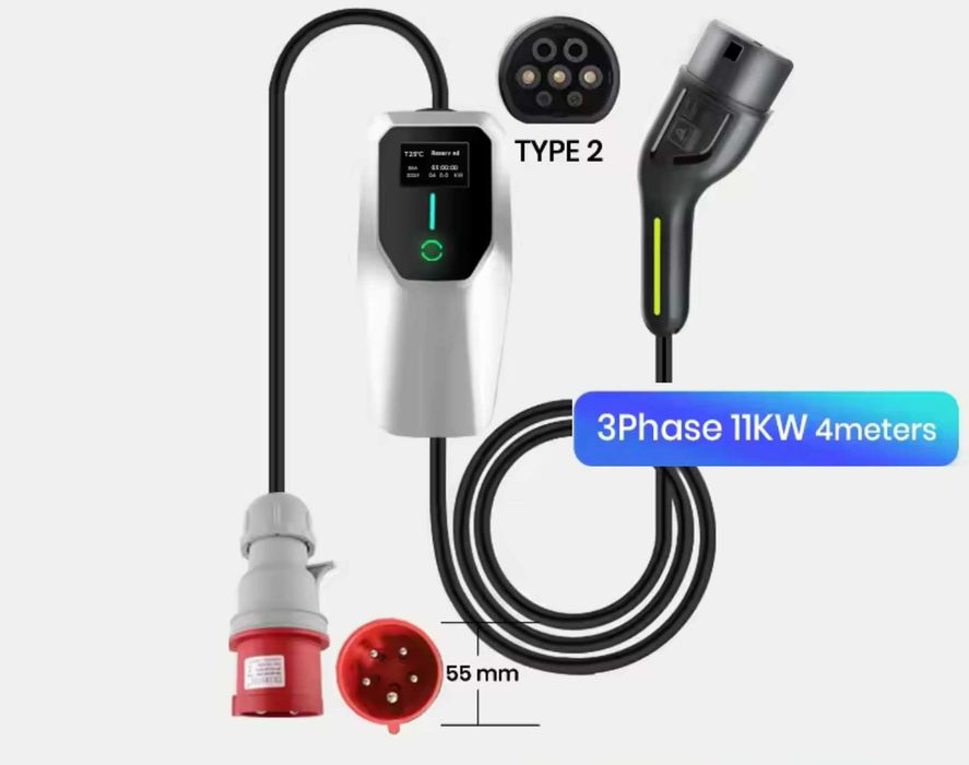 11 kW Portable Charger – 16 A – Type 2 – Three-Phase – Electrical64286530756739121