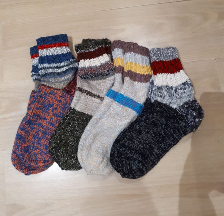 Вязанные носки,шерсть.