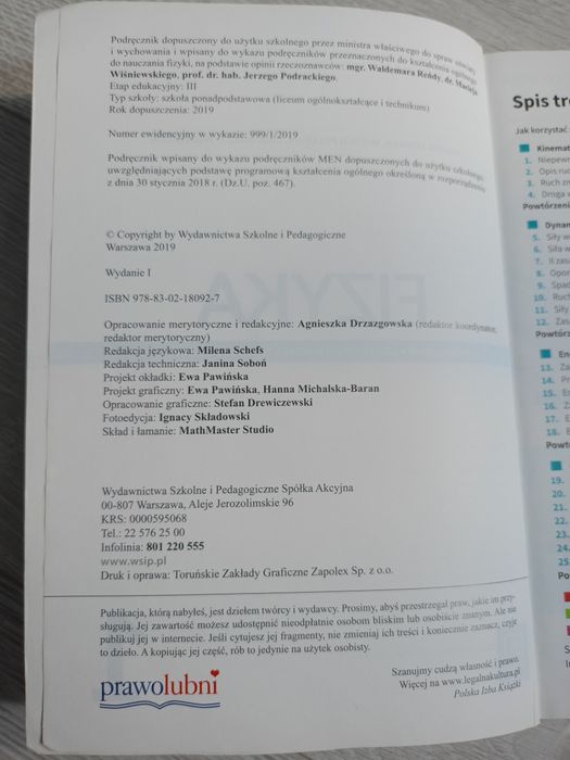 Fizyka 1 WSiP zakres podstawowy