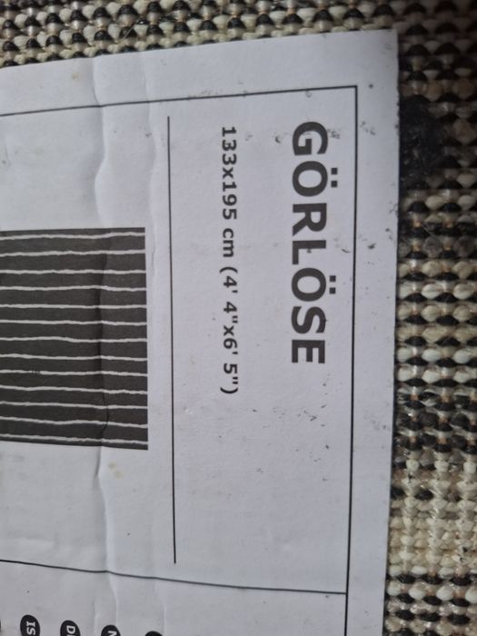 Tapete Preto e Branco Retangular Görlöse