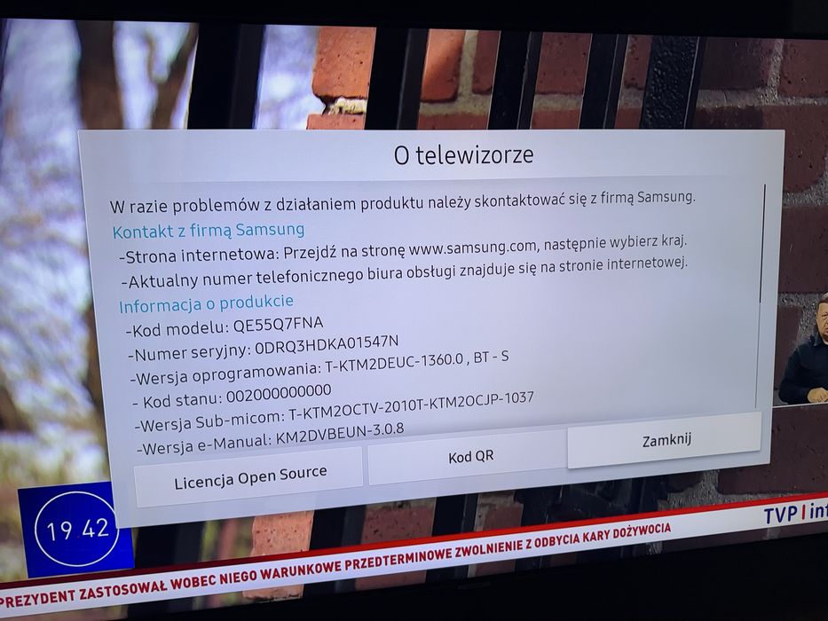 Telewizor Samsung QLED QE55Q7FNA, One Connect, PIP