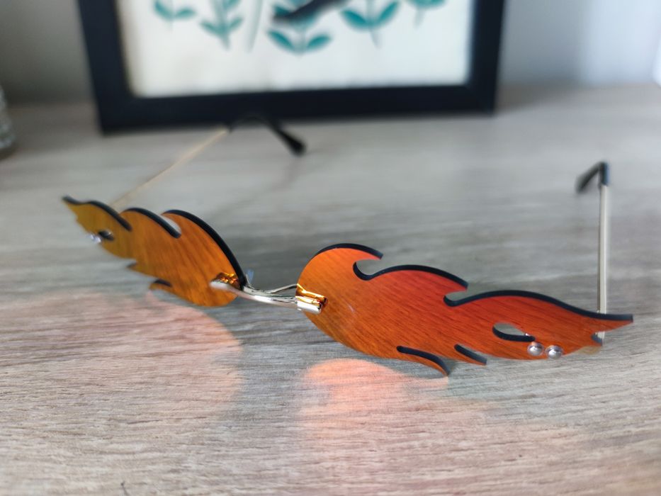 Okulary lustrzane płomień