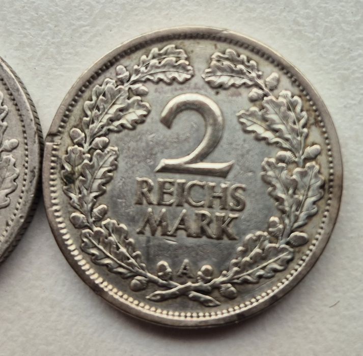 Німеччина 2 марки 1925 та 1926 років дві монети