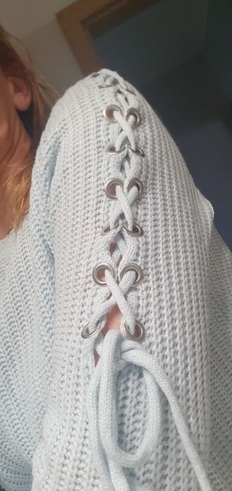 Sweter błękitny S