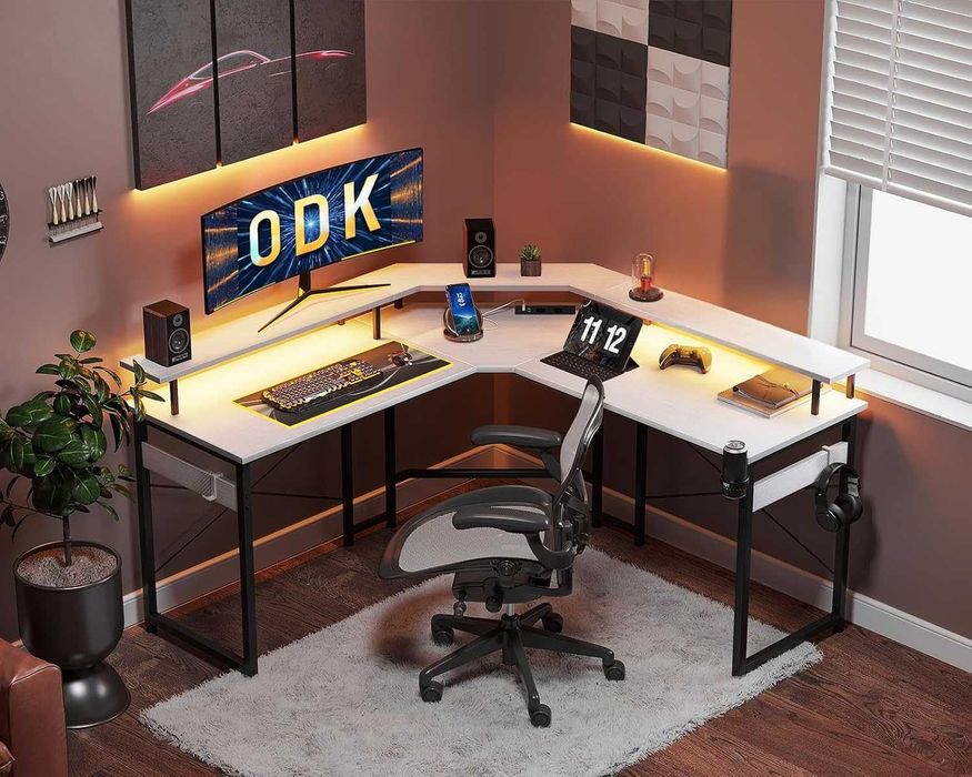 Nowe biurko komputerowe / blat / stół/ stanowisko PC / 129x129  !K608!