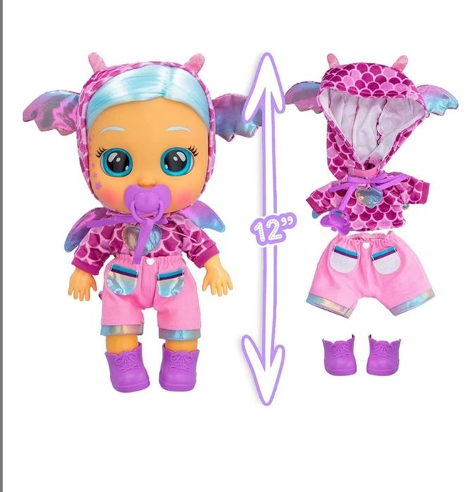 Лялька cry babies, оригінальна, інтерактивна, з батарейками!