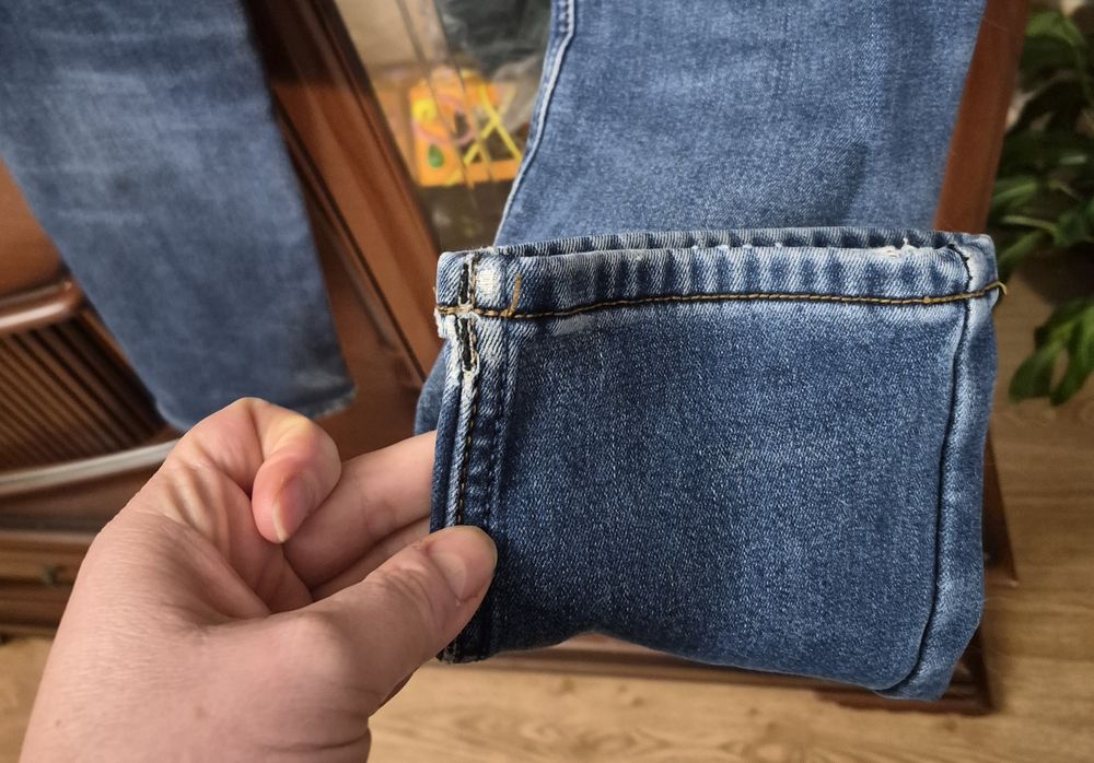 Джинсы мужские теплые на флисе р.29