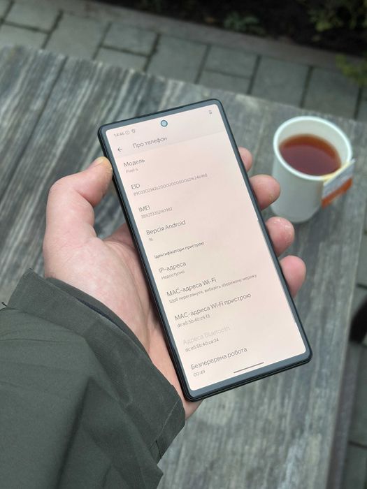 Google Pixel 6 8/128GB Black Neverlock, Піксель 6 128ГБ Акумулятор 96%