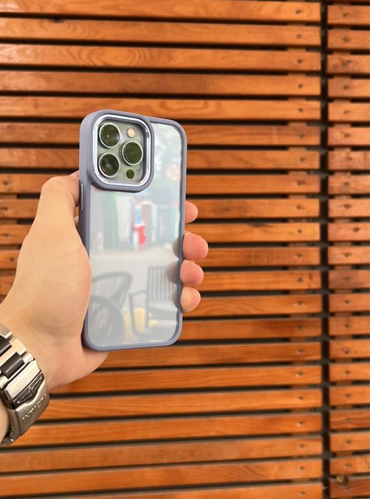 Чехол Iphone 13 Pro Max grey, 14 Pro, 16 Pro Max-12 Pro, не желтеет