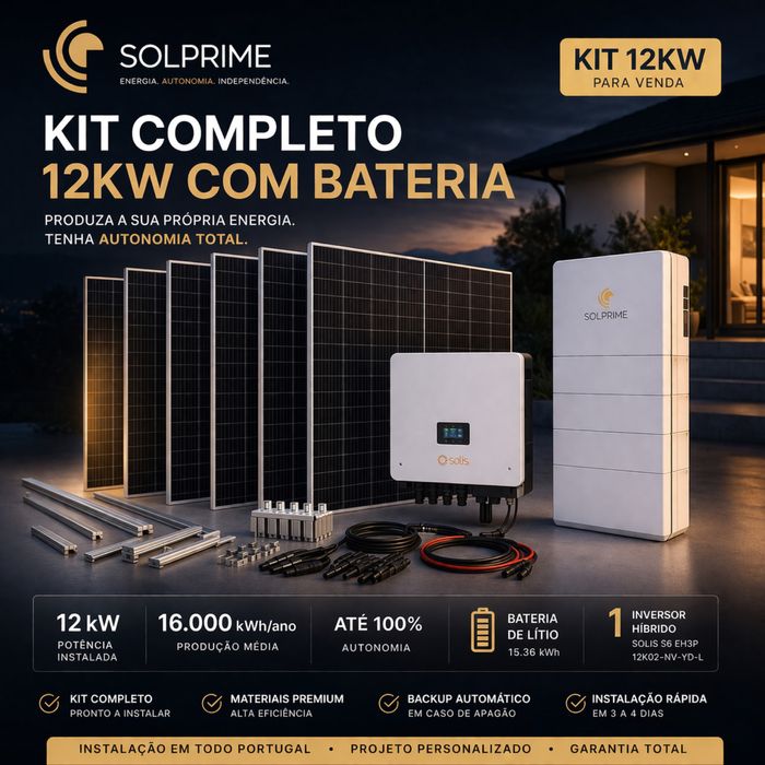 Sistema Solar com Bateria – Energia Mesmo em Apagões (Simulação Grátis)