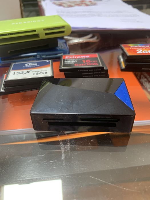 Leitor de cartoes compact flash cf card samplers usb