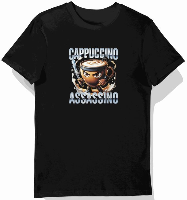 Koszulka dziecięca czarna Italian Brainrot: Brainrot prezent 116