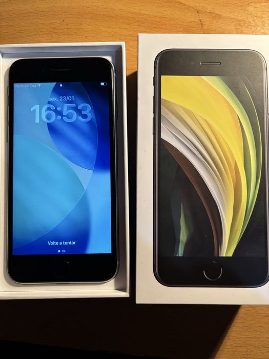 iPhone SE 2020 64GB – iOS 26, Desbloqueado + Capinha – 95€