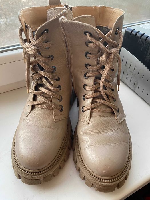 зимние ботинки берцы  кожаные 39р