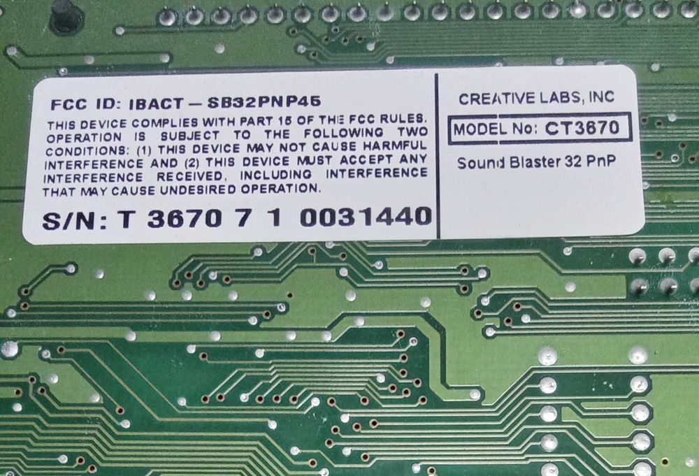 [PC Vintage] Sound Blaster AWE32 PnP - CT3670