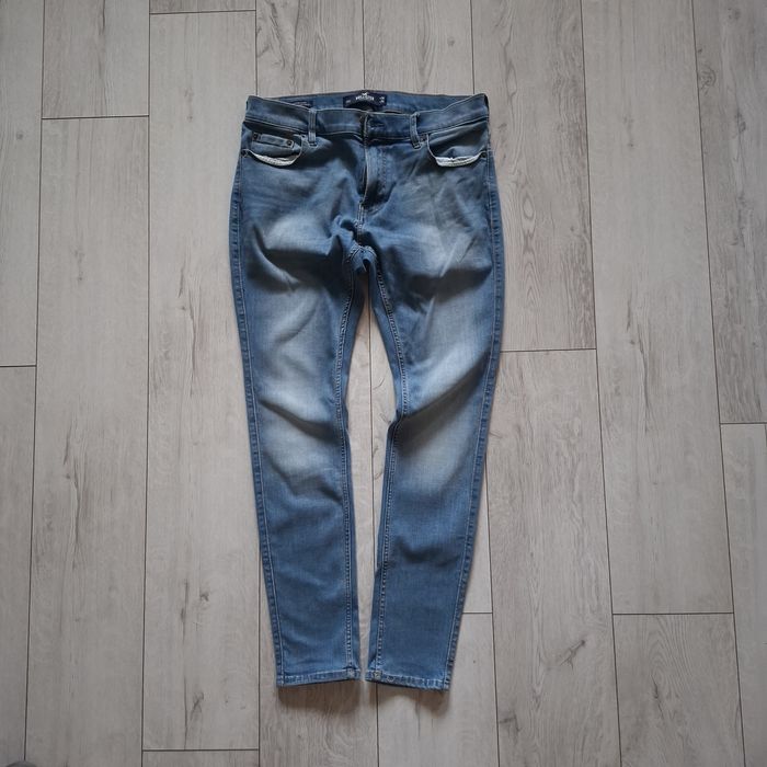 Spodnie jeansy Hollister California Extreme Skinny Jeans W34 L32 jasne