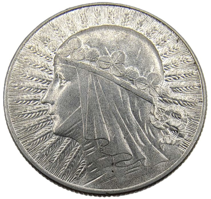 5 ZŁ Głowa Kobiety 1933 II RP, MENNICZA