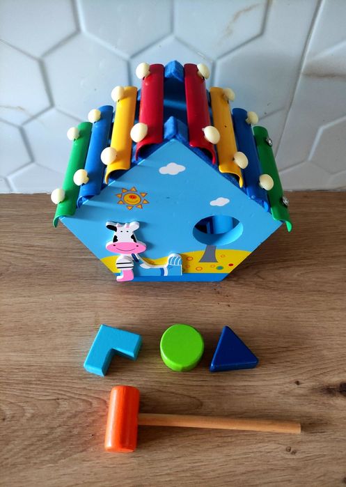 Ksylofon dla Dzieci Domek Small Foot Cymbałki Sorter Kształtów