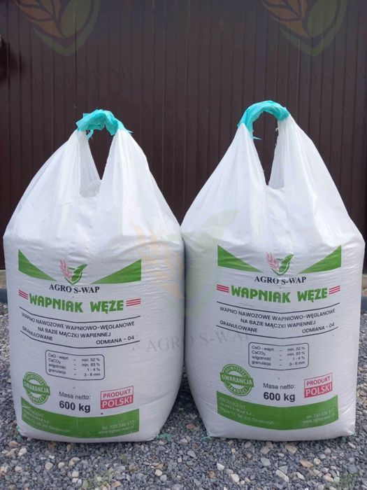 Wapno granulowane węglanowo-wapniowe.