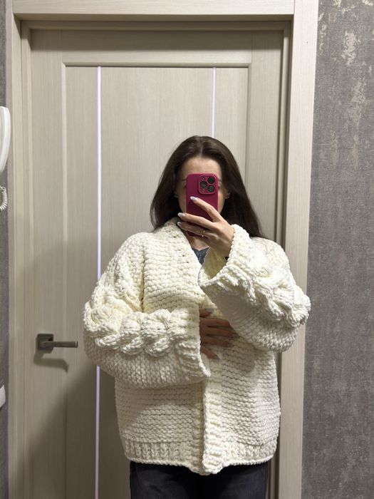 Кардиган ручної роботи alize puffy fine