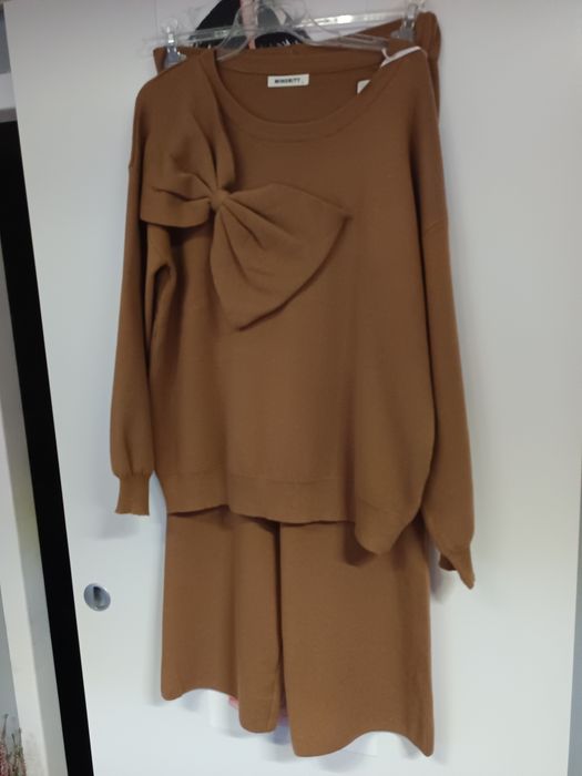 Komplet dres damski sweterkowy dzianina hit viral style new hot Basic