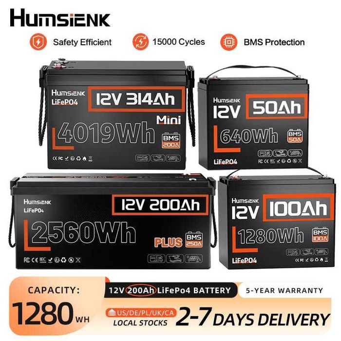 LiFePO4 акумулятор 12.8V 300Ah 3840Wh, BMS, для інвертора та сонячної станції, резервне живлення дому та квартири, РОЗПРОДАЖ, АКЦІЯ