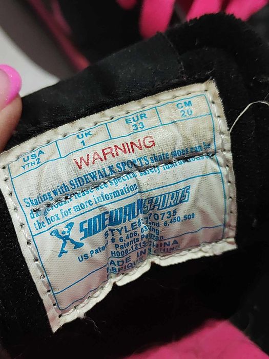 Butorolki dla dziewczynki czarne różowe rozmiar 33