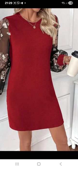 Сукня, колір червона цегла