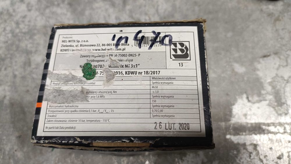 Zawór mieszający 4 drogowy Hel Wita calowy