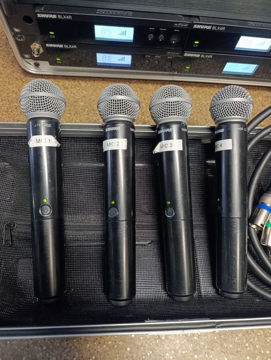 Zestaw Shure blx /blx4r, splitter Shure, case, anteny