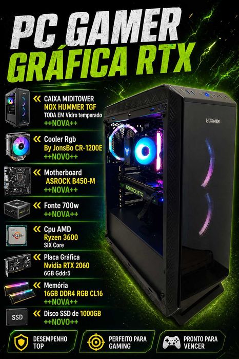 Pc Gamer Powered by Gigabyte RTX e 1000GB SSD