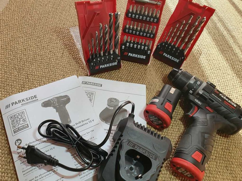Conjunto Berbequim/ Aparafusadora 12V PARKSIDE PERFORMANCE PBSPA12B2