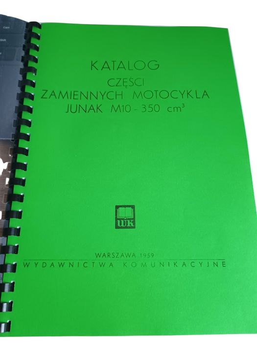 Nowa książka katalog części junak M10 wydanie 1959