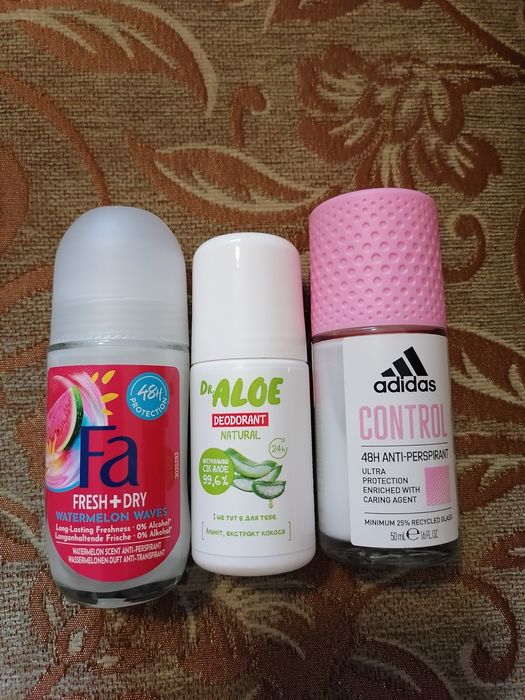 Дезадоранти нові набір,  Fa, dr. Aloe, Adidas